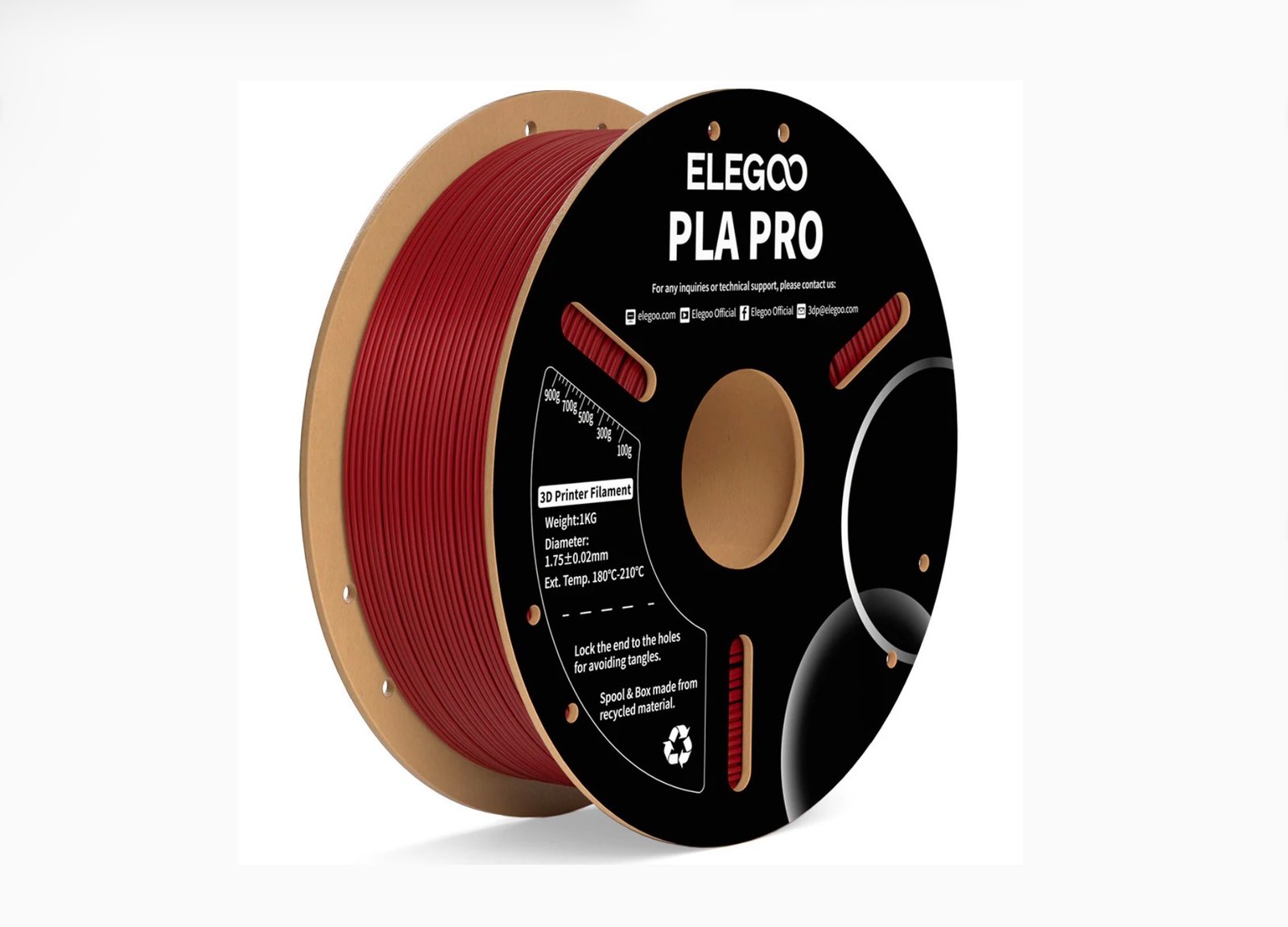 Elegoo PLA Pro Burgundy Red