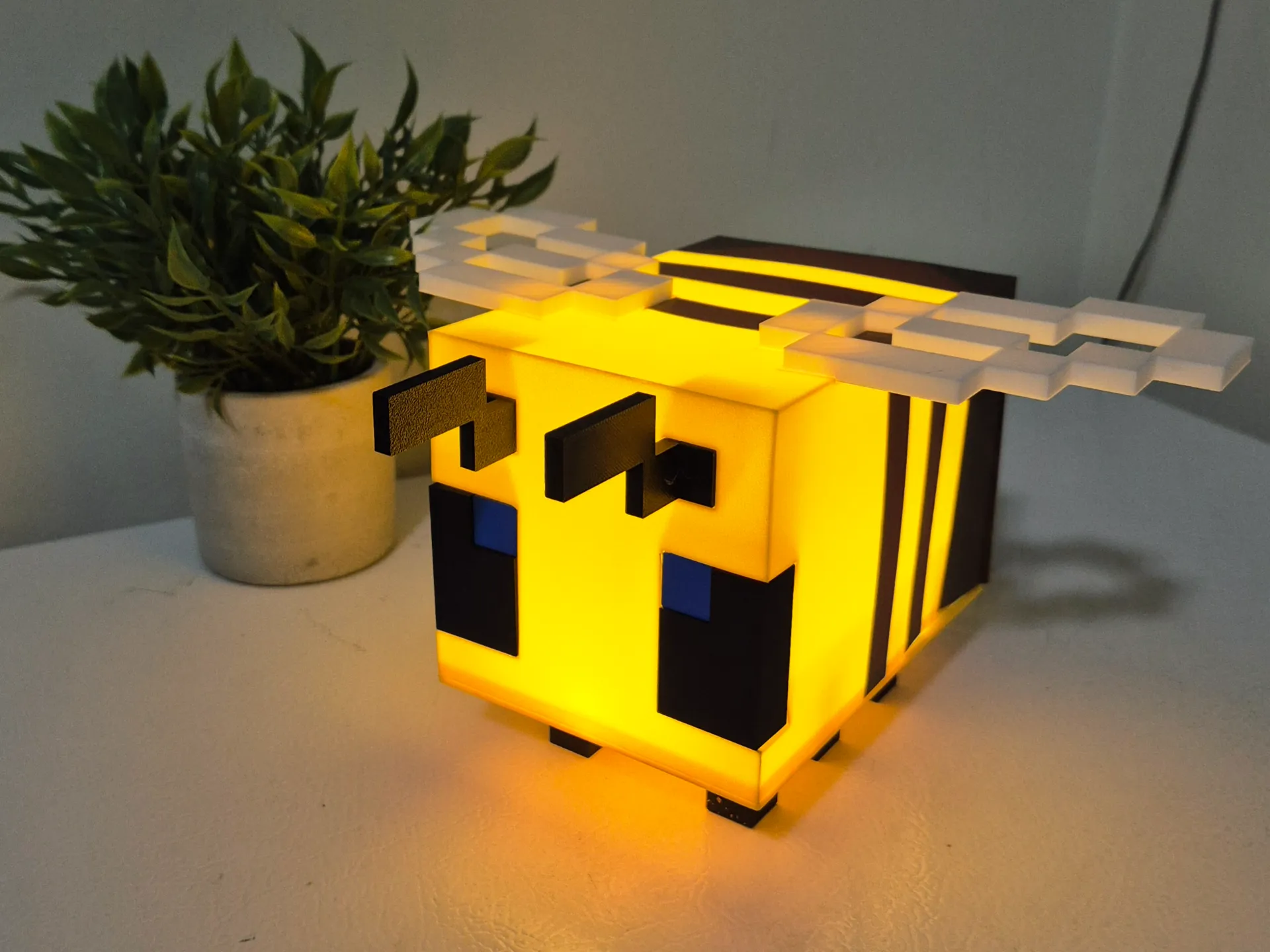 Minecraft Bee LED Lampa