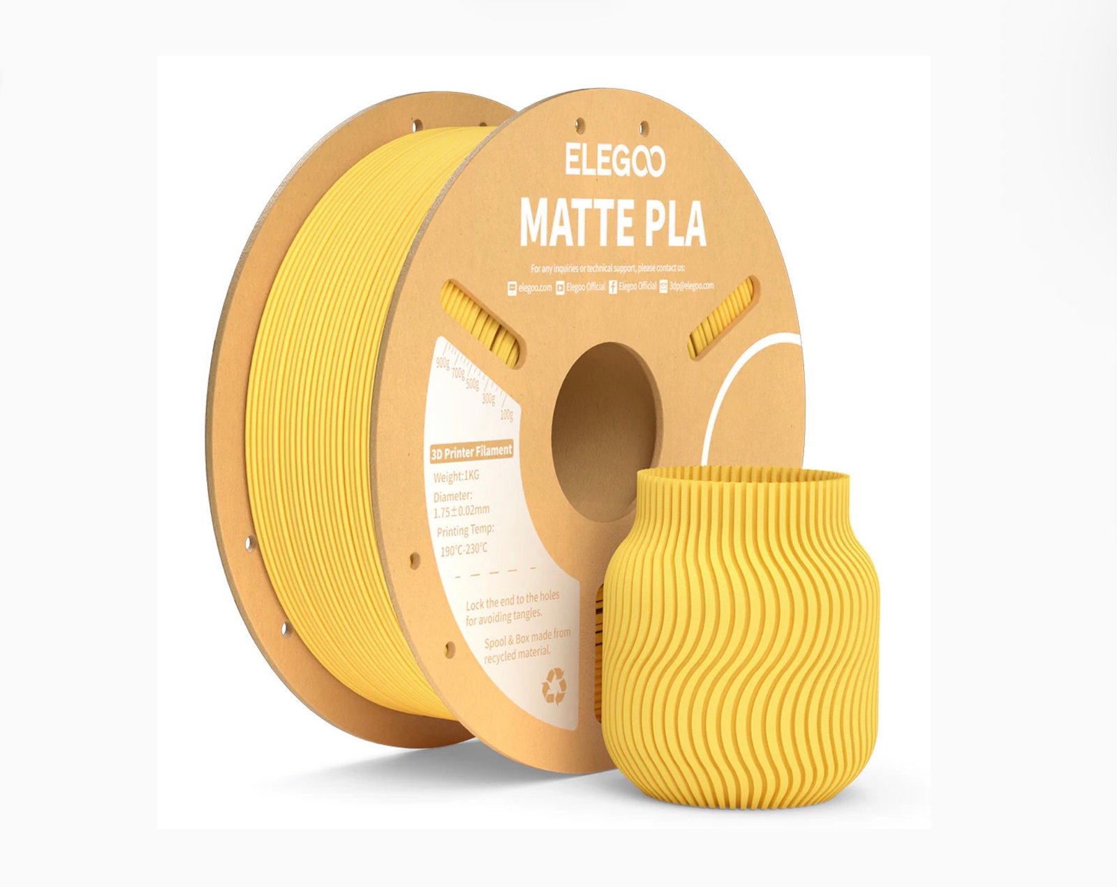 Elegoo PLA Matte Sunshine Yellow