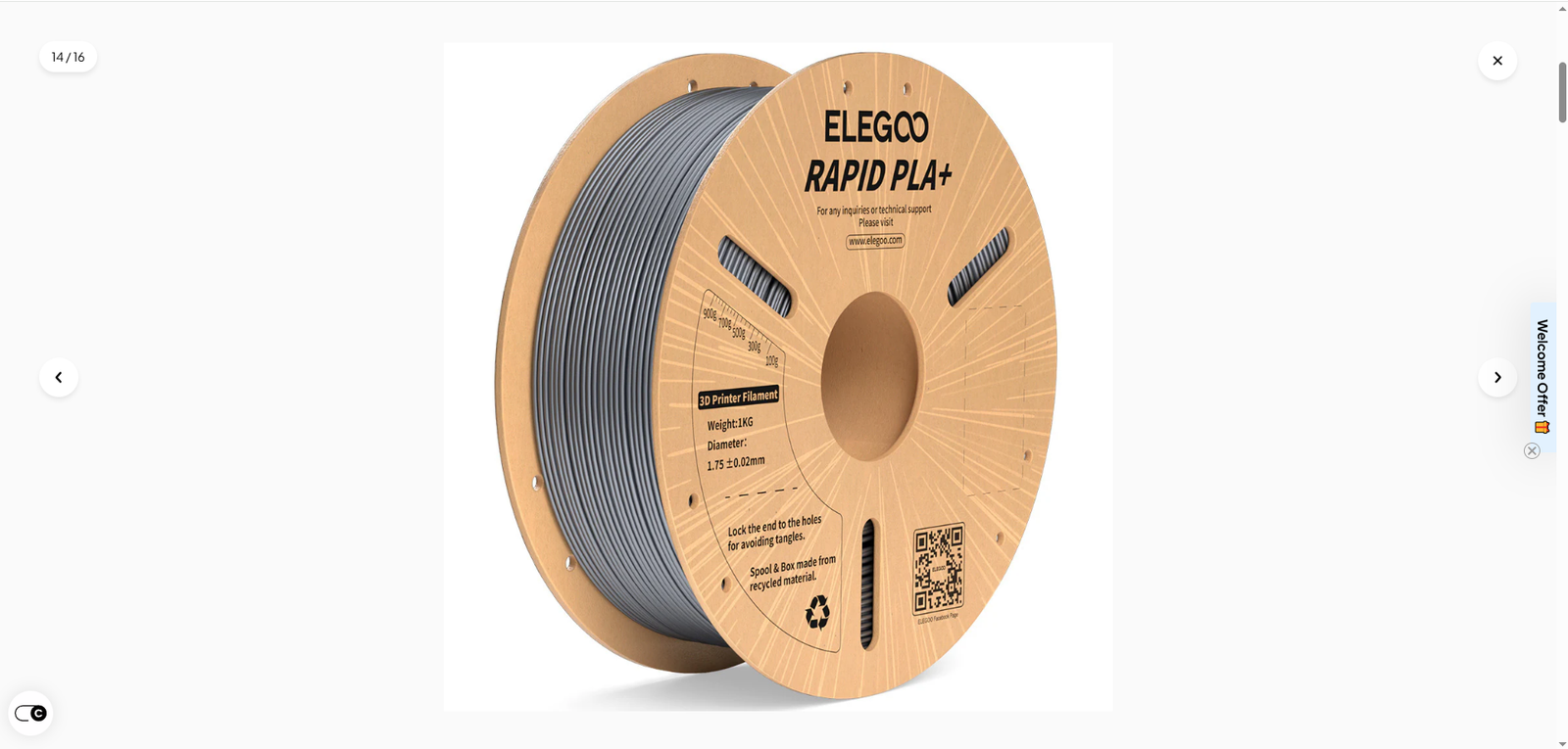 Elegoo Rapid PLA Plus Silver