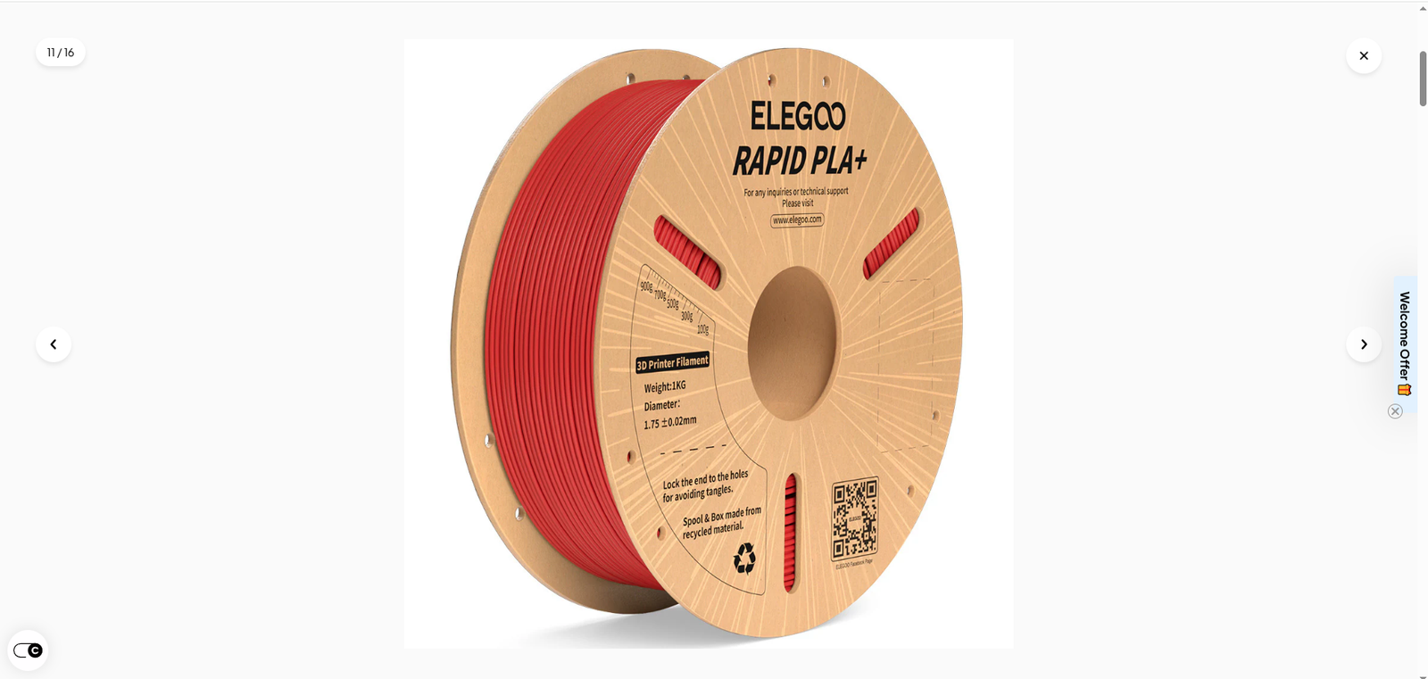 Elegoo Rapid PLA Plus Red