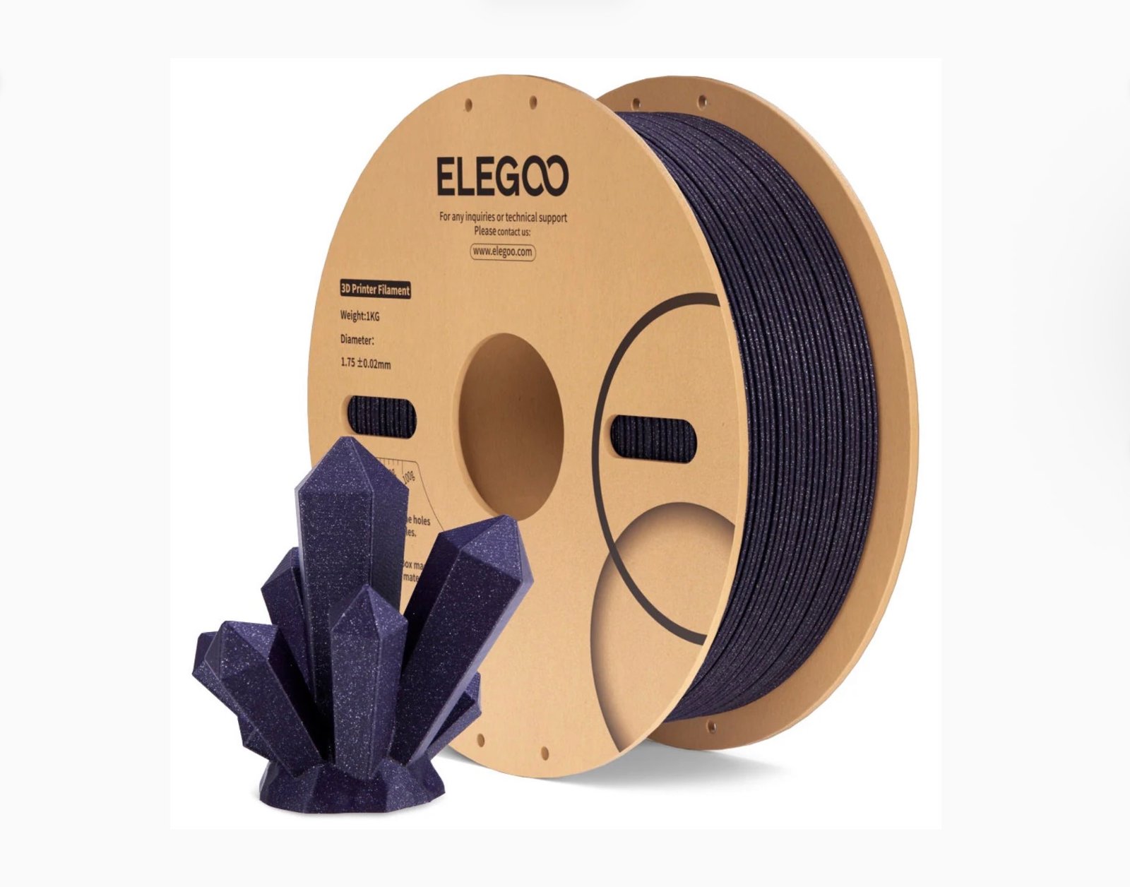 Elegoo PLA Sparkle Purplish Grey